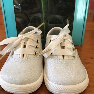Kate Spade Infants Keds cream glitter size 1M